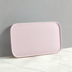 Madison Pink Durable Bone China Rectangular Serving Platter, 16 in. in Pink, alternate view 4