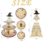 Magical Wizard Cupcake Stand Wizard Birthday Party Decorations 3 Tiered Magical Hat Dessert Cake Table Displays, alternate
