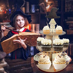 Magical Wizard Cupcake Stand Wizard Birthday Party Decorations 3 Tiered Magical Hat Dessert Cake Table Displays, alternate