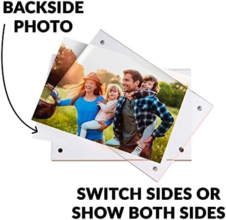Magnetic Acrylic Picture Photo Frame 5x7 inches Clear Edge, 3 Pack in 5x7 inches in Clear, alternate view 5