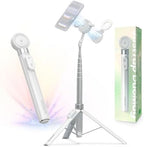 Magnetic Phone Tripod for iPhone, Dual-Sided Mount for MagSafe in White