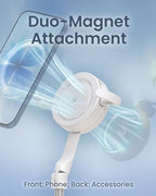 Magnetic Phone Tripod for iPhone, Dual-Sided Mount for MagSafe in White, alternate view 2