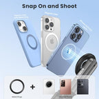 Magnetic Selfie Stick Tripod for iPhone Android, MagSafe, Black in Black, alternate view 3