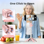 Magnetic Selfie Stick Tripod for iPhone Android, MagSafe, Pink in Pink, alternate view 2