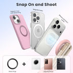 Magnetic Selfie Stick Tripod for iPhone Android, MagSafe, Pink in Pink, alternate view 3