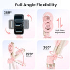 Magnetic Selfie Stick Tripod for iPhone Android, MagSafe, Pink in Pink, alternate view 4