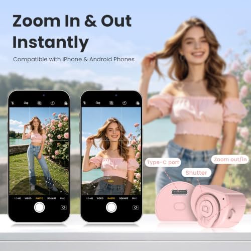 Magnetic Selfie Stick Tripod for iPhone Android, MagSafe, Pink in Pink, alternate view 5