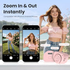Magnetic Selfie Stick Tripod for iPhone Android, MagSafe, Pink in Pink, alternate view 5