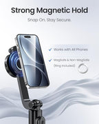 Magnetic Selfie Stick Tripod with Dimmable Light and Rechargeable Remote, Portable Travel Phone Tripod Stand for, alternate