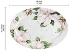 Magnolia Floral Ceramic 16 inch Oval Platter, Microwave & Dishwasher Safe in Large (16 inch) in Magnolia Floral, alternate