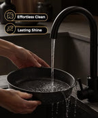 Maifanite-Coated Chafing Dishes for Buffet 6QT, Black& Gold, 4 Pack, alternate view 6