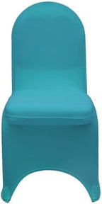 Malibu Blue Spandex Banquet Chair Cover - Wedding Slip Covers Premium Quality Cover in Malibu Blue, alternate view 4