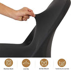 ManMengJi Black Folding Chair Covers, Spandex Folding Chair Covers 20 PCS, Banquet Chair Slipcovers for Party, alternate view