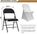 ManMengJi Gray Folding Chair Covers, 6 PCS Spandex Chair Covers, Universal Fitted Chair Slipcovers for Wedding, alternate