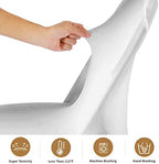 ManMengJi Gray Folding Chair Covers, 6 PCS Spandex Chair Covers, Universal Fitted Chair Slipcovers for Wedding, alternate