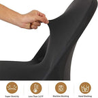 ManMengJi Spandex Folding Chair Covers, Black Folding Chair Slipcovers 12 PCS, Universal Fitted Chair Slipcovers, alternate
