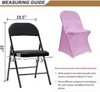 ManMengJi Spandex Folding Chair Covers, Lavender Folding Chair Covers 6 PCS, Universal Fitted Chair Slipcovers, alternate