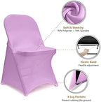 ManMengJi Spandex Folding Chair Covers, Lavender Folding Chair Covers 6 PCS, Universal Fitted Chair Slipcovers, alternate