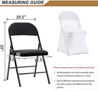 ManMengJi White Folding Chair Covers, Spandex Folding Chair Covers 20 PCS, Banquet Chair Slipcovers for Party, alternate view