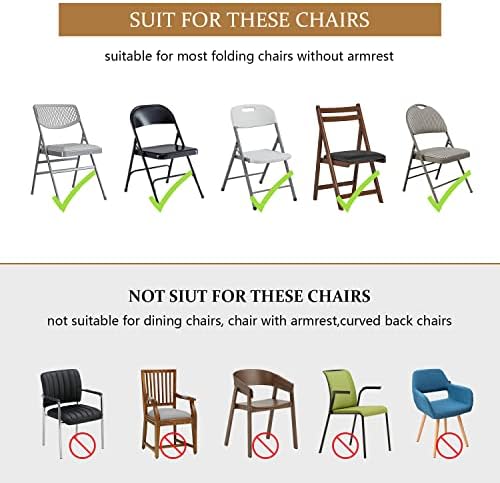 ManMengJi White Folding Chair Covers, Spandex Folding Chair Covers 20 PCS, Banquet Chair Slipcovers for Party, alternate view