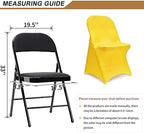 ManMengJi Yellow Folding Chair Covers, Spandex Folding Chair Covers 10 PCS, Banquet Chair Slipcovers for Party, alternate