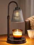 Marble Black Candle Warmer Lamp with Timer Home Decor Gifts for Women in Marble Black