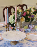 Marble Cake Stand, 12" dia, White in White, alternate view 3