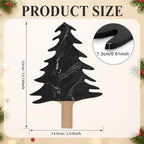 Marble Cheese Board Charcuterie, Black, Christmas Tree in 12.8"L x 10.4"W in Black, alternate view 2