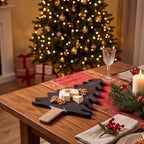 Marble Cheese Board Charcuterie, Black, Christmas Tree in 12.8"L x 10.4"W in Black, alternate view 6