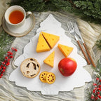 Marble Christmas Tree Cheese Board Marble Christmas Tree Shaped Charcuterie Cutting Board Decorative Serving, alternate view