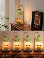 Marble Green Candle Warmer Lamp with Timer Home Decor Gifts for Women in Marble Green, alternate view 2