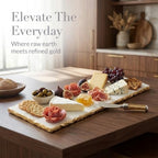 Marble Tray Serving Platter, Marble Riser For Kitchen Counter in One Size in White, alternate view 2