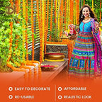 Marigold Garland for Decoration 4.8 feet Long Strands Artificial Marigold Flowers, Indian Décor for Pooja, alternate view 2
