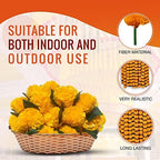 Marigold Garland for Decoration 4.8 feet Long Strands Artificial Marigold Flowers, Indian Décor for Pooja, alternate view 5