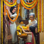 Marigold Garland for Decoration 4.8 feet Long Strands Artificial Marigold Flowers, Indian Décor for Pooja, alternate view 6
