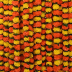 Marigold Garland for Decoration 4.8 feet Long Strands Artificial Marigold Flowers, Indian Décor for Pooja