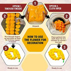 Marigold Garland for Decoration 4.8 feet Long Strands Artificial Marigold Flowers, Indian Décor for Pooja, alternate view 5