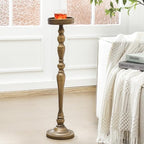 Martini Drink Tables for Small Spaces, Pedestal Side Table, Novelty, Bronze, alternate view 2