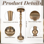 Martini Drink Tables for Small Spaces, Pedestal Side Table, Novelty, Bronze, alternate view 3