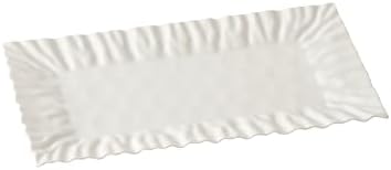 Mascali Bianca Rectangular Tray, 15" x 7.5" x 1" in Large in White