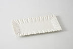 Mascali Bianca Rectangular Tray, 15" x 7.5" x 1" in Large in White, alternate view 4