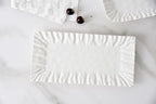 Mascali Bianca Rectangular Tray, 15" x 7.5" x 1" in Large in White, alternate view 7