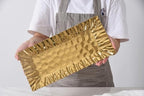 Mascali D'oro Rectangular Tray, Gold, 15" x 7.5" x 1 in Large in Mascali D'oro Gold, alternate view 2