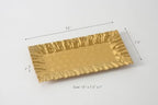 Mascali D'oro Rectangular Tray, Gold, 15" x 7.5" x 1 in Large in Mascali D'oro Gold, alternate view 3