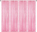 Matte Pink Sequin Backdrop Curtain 4 Panels 2FTx8FT Glitter Pink Background Drapes Sparkle Photography Backdrop