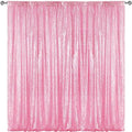 Matte Pink Sequin Backdrop Curtain 8FTx8FT Glitter Matte Pink Background Drapes Sparkle Photography Backdrop for