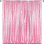 Matte Pink Sequin Backdrop Curtain 8FTx8FT Glitter Matte Pink Background Drapes Sparkle Photography Backdrop for