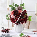 Mature Burgundy Artificial Flowers Combo Box Set for Wedding Bouquets Home in Mature Burgundy, alternate view 2