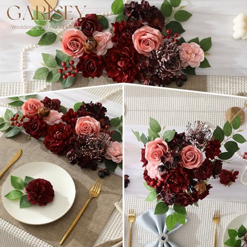 Mature Burgundy Artificial Flowers Combo Box Set for Wedding Bouquets Home in Mature Burgundy, alternate view 4