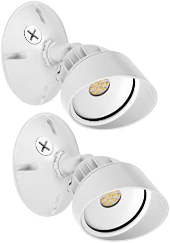 Maxxima LED White Outdoor Flood Security Wall Light 950 Lumens 3000K 2 Pack